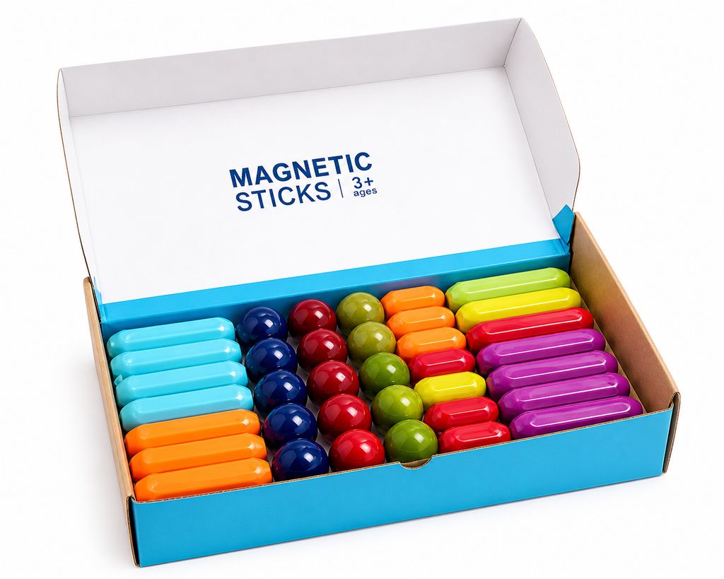 Magnetic Sticks – Klocki Magnetyczne Kreatywne 3D dla Dzieci (3+)
