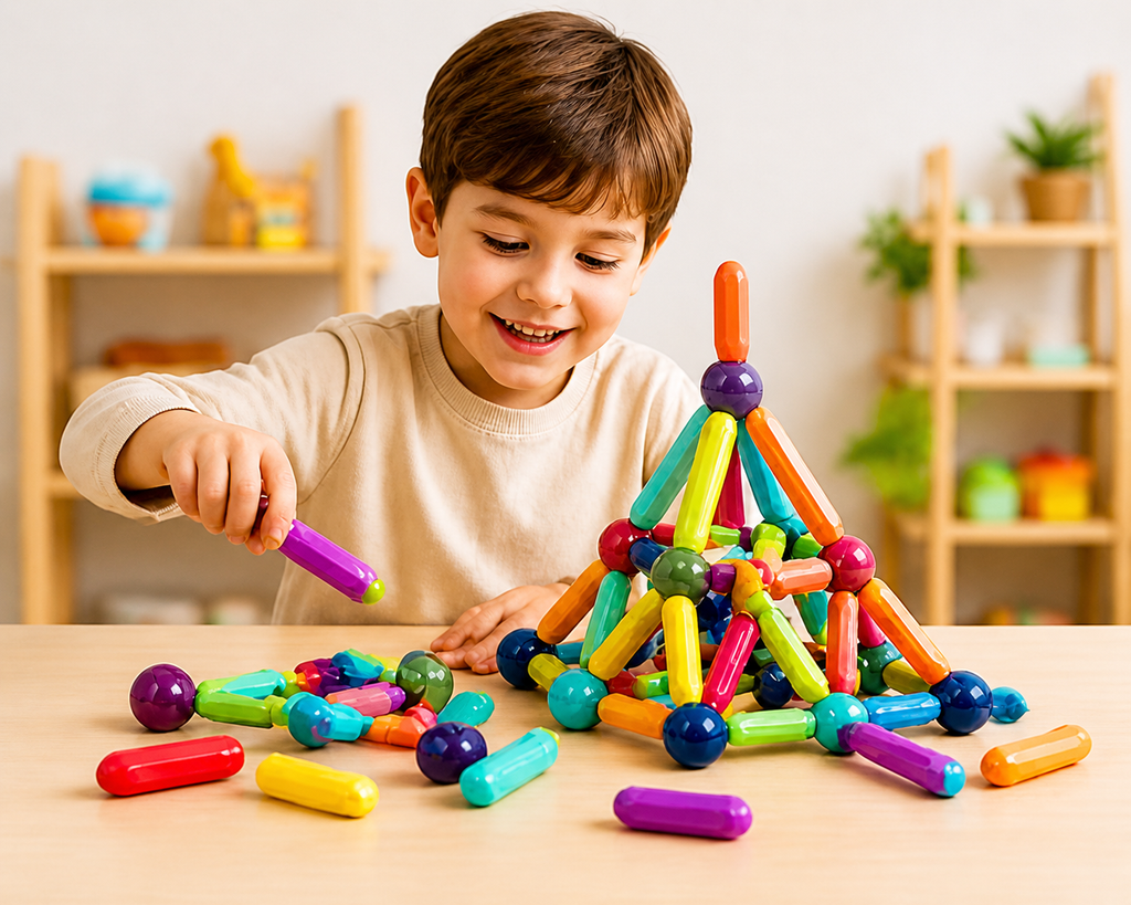 Magnetic Sticks – Klocki Magnetyczne Kreatywne 3D dla Dzieci (3+)